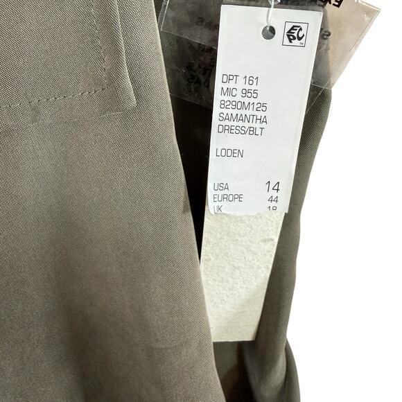 Antonio Melani Sleeveless Button Down Belted Midi Dress Modal | Size 14 - Picture 8 of 13